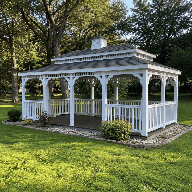 Vinyl Rectangle Gazebo Kit By Atlantic Outdoors Vinyl Gazebos Atlantic Outdoors