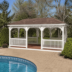 Vinyl Rectangle Gazebo Kit By Atlantic Outdoors Vinyl Gazebos Atlantic Outdoors