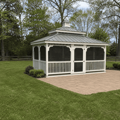 Vinyl Rectangle Gazebo Kit By Atlantic Outdoors Vinyl Gazebos Atlantic Outdoors