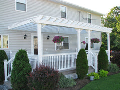Wall Mounted Vinyl Cozy Retreat Pergola Kit By Atlantic Outdoors Wood Pergolas Atlantic Outdoors